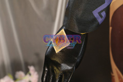 Game Genshin Impact Liyue Harbor Lapis Dei Zhongli Cosplay Costume Sands Satin Version C02946