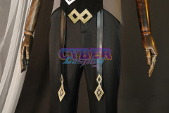 Game Genshin Impact Liyue Harbor Lapis Dei Zhongli Cosplay Costume Sands Satin Version C02946