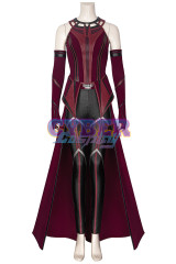 New Show Wanda Vision Scarlet Witch Wanda Finale Cosplay Costume C00296 Knit Version