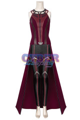New Show Wanda Vision Scarlet Witch Wanda Finale Cosplay Costume C00296 Knit Version
