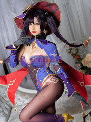 Genshin Impact Mona Cosplay Costume Upgraded Version C02890