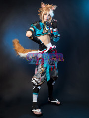 Genshin Impact - Gorou Cosplay Costume Jacquard Version C00668