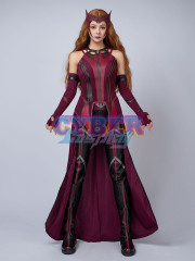 New Show Wanda Vision Scarlet Witch Wanda Finale Cosplay Costume C00296 Knit Version