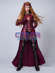 New Show Wanda Vision Scarlet Witch Wanda Finale Cosplay Costume C00296 Knit Version