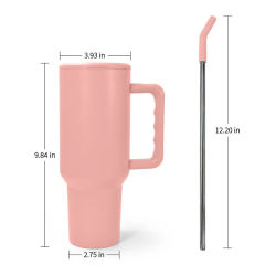 US warehouse 20Pcs 40oz sublimation blank matte Macaron color mugs H3.0