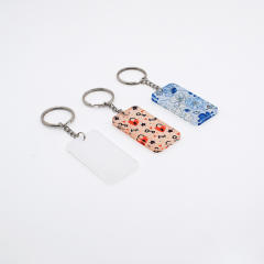 China warehouse Sublimation blank acrylic memorial keychains
