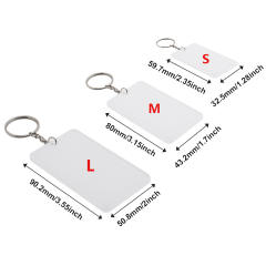 China warehouse Sublimation blank acrylic memorial keychains
