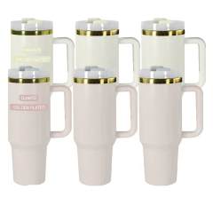 12pcs pack 40oz Non-Sub Powder Coated holographic iridescent ,gold base mug rainbow chroma tumbler