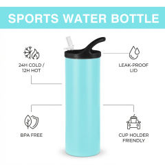 US warehouse 12pcs/30pcs 20oz powder coated skinny tumblers with dual lids
