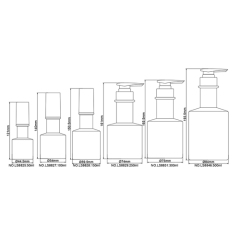 Custom Lotion Pump Bottle Shampoo Long Neck PETG Bottle Packaging 50/100/150/250/300/500ml