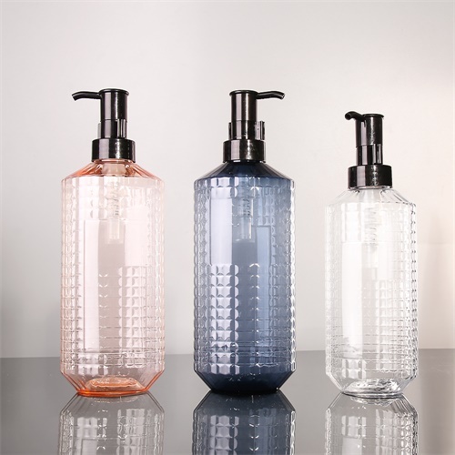 500ml 800ml PET Lotion Pump Shampoo Bottle Luxury Unique Shape Conditioner Shower Gel Bottle