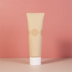 Empty Custom 250ml Sugarcane Tube Soft Touch Finished Disc Top Cap Body Lotion Cosmetic Packaging