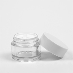 2oz 8oz Round Top Pure White Clear PETG Plastic Face Cosmetic Empty Cream Thick Wall Jar for Makeup Lotion