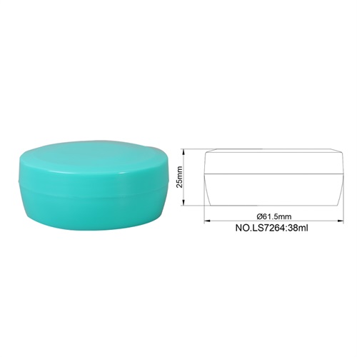 38ml Portable Factory Cosmetic Packaging PP Cream Jar Hair Wax Jar with Lid Flat Shape