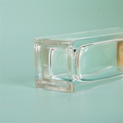 120ml 4oz Square Upscale Clear Glass Lotion Pump Press Bottle Cosmetic Storage Jar