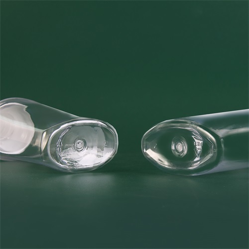 120ml 170ml Transparent PET Plastic Oval Bottle with White Unique Screw Cap