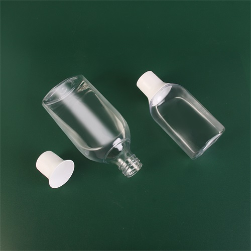 120ml 170ml Transparent PET Plastic Oval Bottle with White Unique Screw Cap