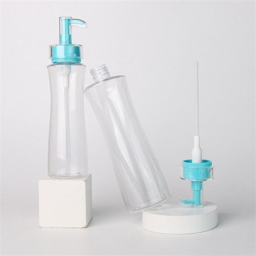 200ml 350ml Unique Shape Clear Slender Lotion Pump Bottle For Skincare Packaging