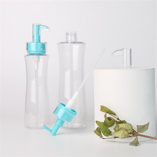 200ml 350ml Unique Shape Clear Slender Lotion Pump Bottle For Skincare Packaging