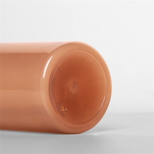 Whosale 300ml Cylinder Orange Transparent Lotion Pump Bottle 10oz for Shower Gel Coametic Packaging 24 410mm
