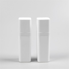 30ml 1oz White Square Acrylic Airless Lotion pump Refillable Bottle For Cosmetic Packaging