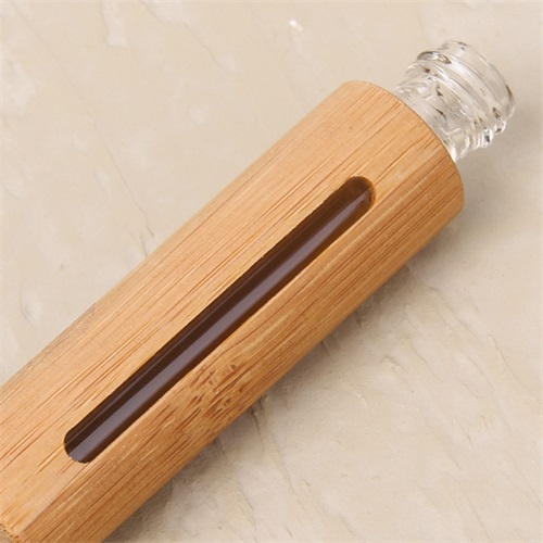 10ml Stainless Roller On Ball Mini Glass Bottle Bamboo Shell Essential Oils Packaging