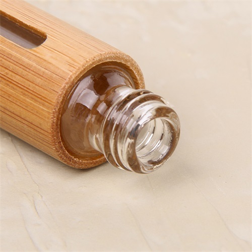 10ml Stainless Roller On Ball Mini Glass Bottle Bamboo Shell Essential Oils Packaging