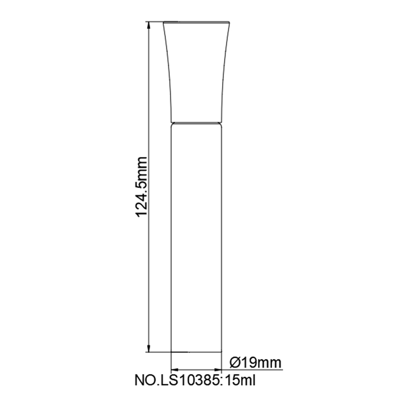 D19 15ml Long Nozzle Clear Tube Cosmetic Container With Silver Cap For Eye Cream Free Sample