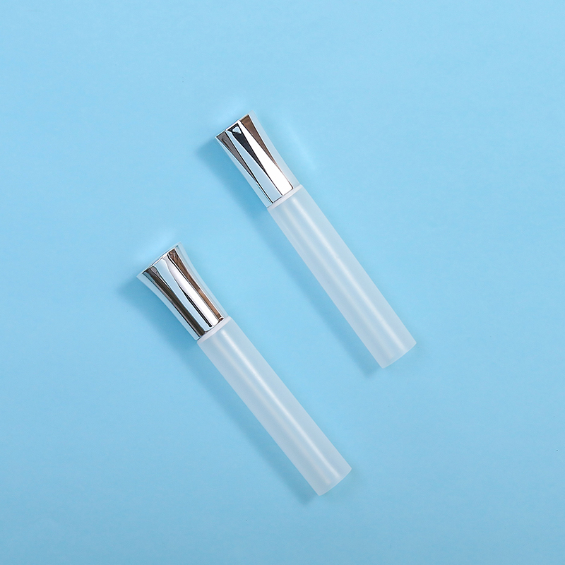 D19 15ml Long Nozzle Clear Tube Cosmetic Container With Silver Cap For Eye Cream Free Sample