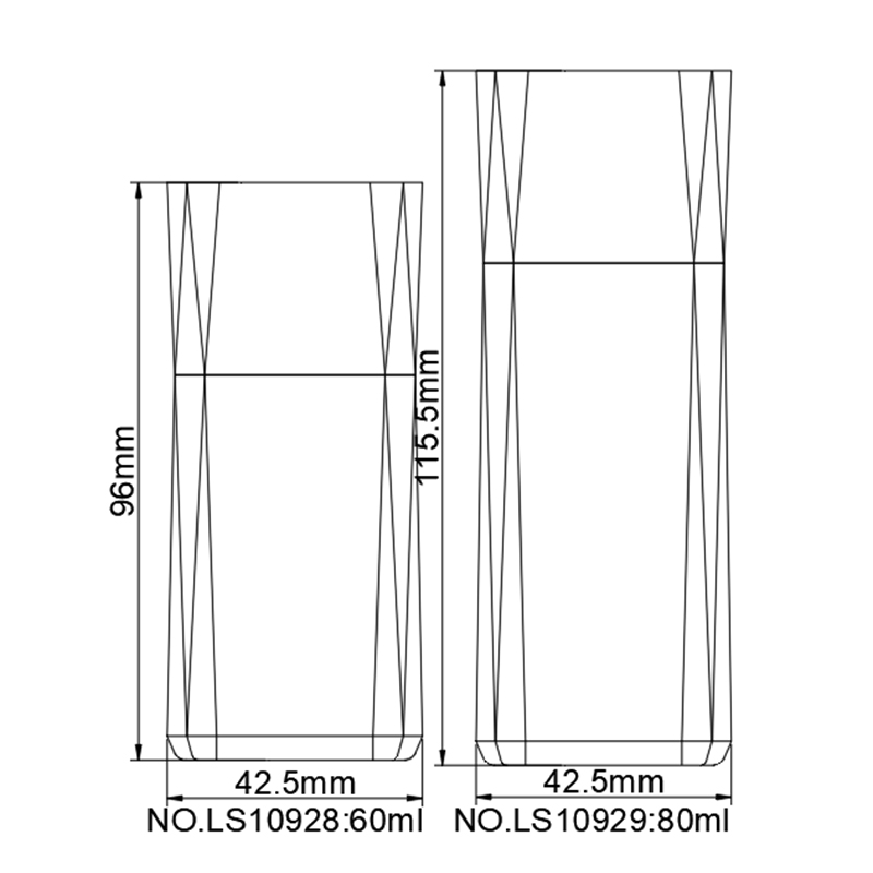 Rectangular 60ml 80ml Foundation matte black HDPE Bottle Sunscreen Packaging Bottles with plug