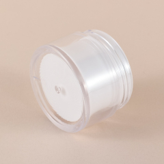 Refillable 15ml 30ml 50ml double-layer Plastic Cosmetic PET Cream Jar Packaging