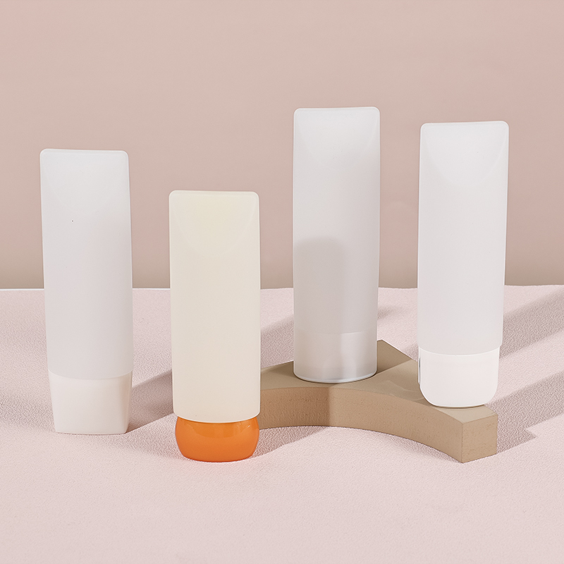 Customized shampoo cleanser flat squeeze tube empty packaging