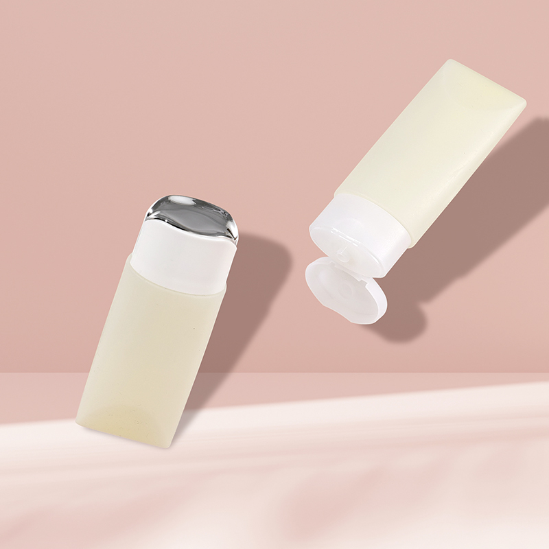 Customized shampoo cleanser flat squeeze tube empty packaging
