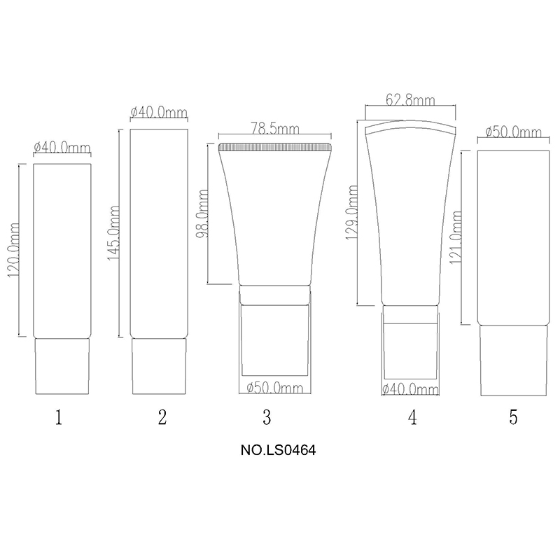 High quality 5-ball massage head 100ml 150ml LDPE cosmetic tube empty container