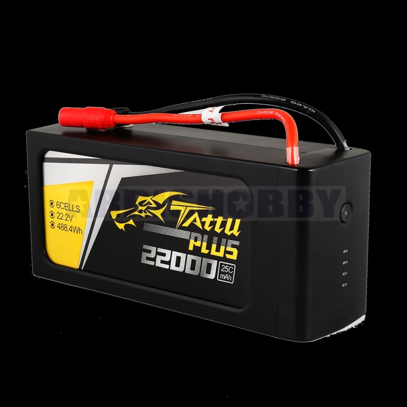 2 PCS Tattu Plus 6S1P 22.2V 22000mAh 25C Lipo Smart Battery Pack for UAV Drones