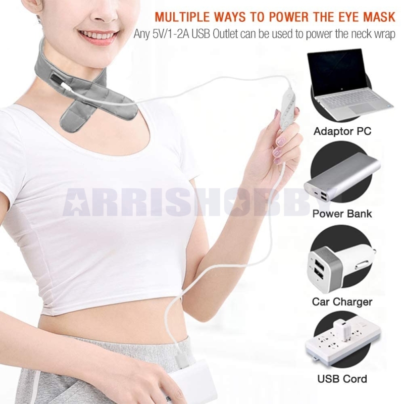 ARRIS Neck Heating Wrap with Adjustable Time and Temperature Control Heated Neck Wrap