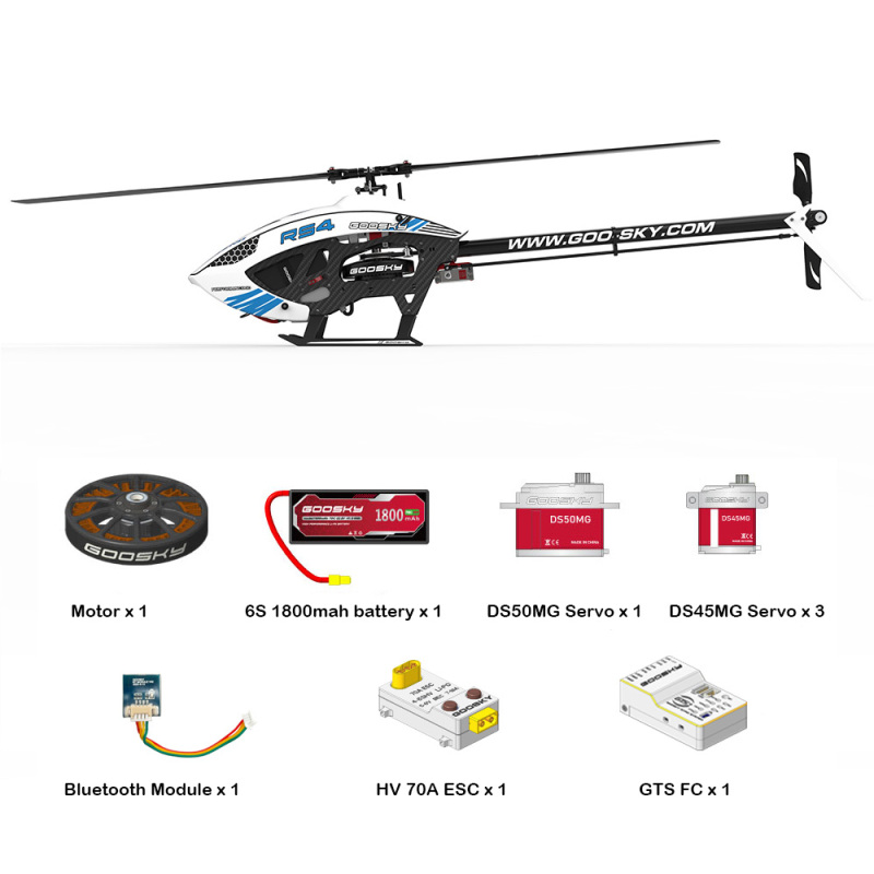 GOOSKY Legend RS4 RC Helicopter (Unassembled)-White