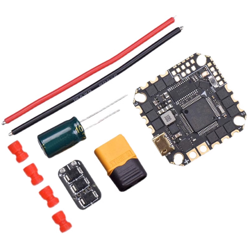 JHEMCU GHF722AIO-ICM F722 Flight Controller with Built-in 40A ESC for Racing Drones