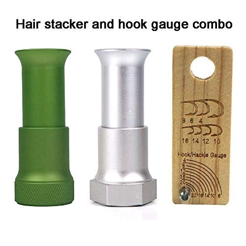 Aventik Hair Stacker Fly Tying Tools and Wooden Hook Size Gauge Measure Tool Made in USA, Fly Tying