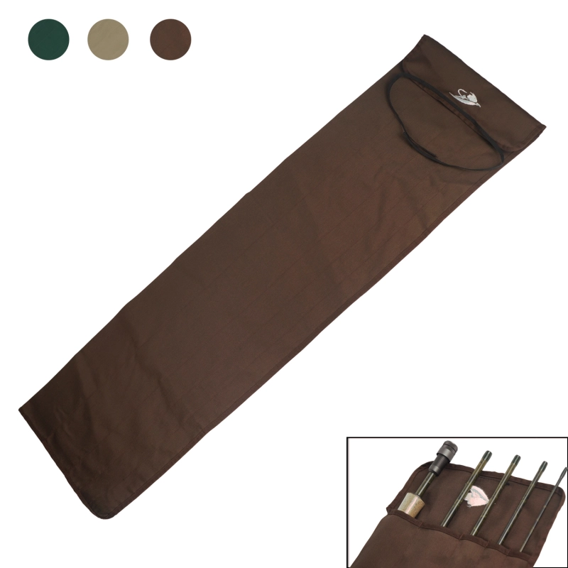 AventikINT Cotton Cloth Fishing Rod Sleeve Cover Pole Sock Glove Protector Bag Pouch with 5 Compartments