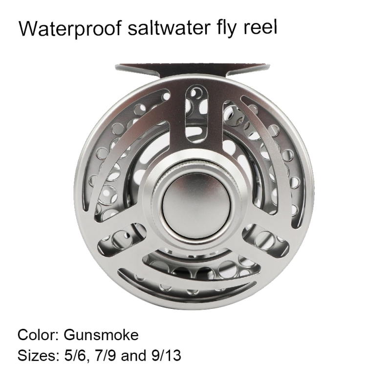 Aventik Quality Rough Fish Series USA Waterproof Saltwater Fly Fishing Reel Silver Color Left Handle Fly Reel New