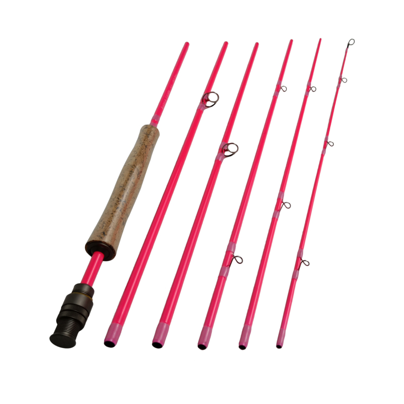 Aventik economic 6 pieces travel fly fishing rods are made of 24T 100% carbon fiber, fast action, light weight, and super compact.