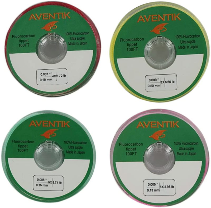 Aventik Fly Fishing Tippet Leaders Fluorocarbon Line Invisible Fly Fishing Bass Fishing Carp Fishing Saltwater Fishing Line