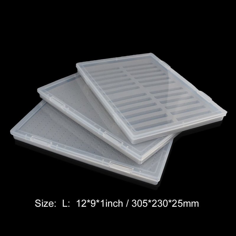 Aventik Super Large Capacity Fly Boxes Slim Foam Clear Lid PP Collection Fishing Boxes Competition Fishing Hook Tackle Boxes