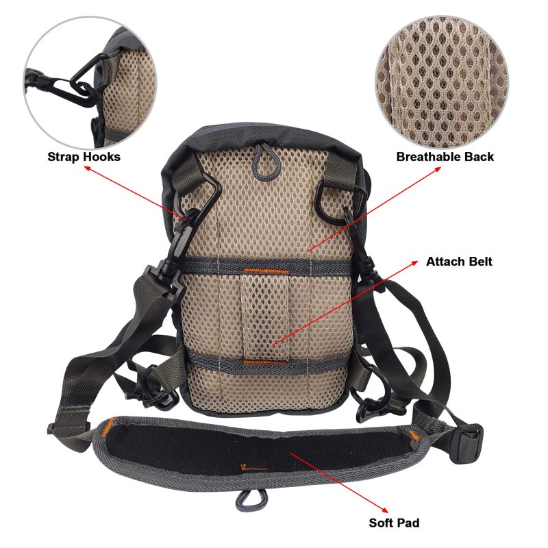 Eupheng Fishing Waist Pack Multifunctional Light Weight Fly Fishing Waist Bag Conventional Fishing Bag with Multi Pockets Fly Patch Work Station River Lake Sea Fishing Travel Trip