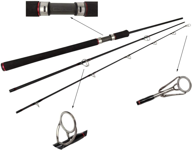 Aventik Escape, 24T Carbon Travel Kayak Fishing Rod, 3sec 6'5'' with included rod tube.