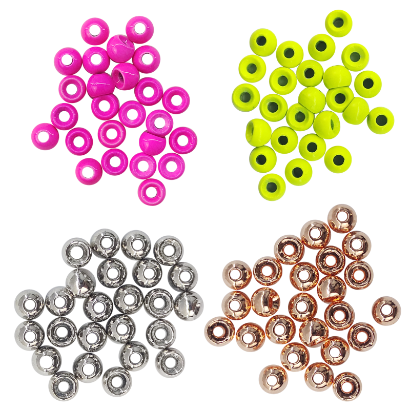 Fly Tying Beads 25 PC Tungsten Fly Tying Beads Head for Nymph Fishing Materials 12 Colors / 5 Sizes