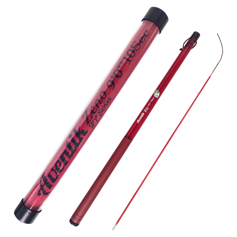 Aventik Zeno S2-Glass Tenkara Rod with 2 Extra Rod Sections 10 Sec in 9ft Excellent Durability and Strength, Collapsed to Only 14.6in, 6:4 Soft M-Action, Super Lightweight and Compact, Elegant Transparent Color Super Eye-catching