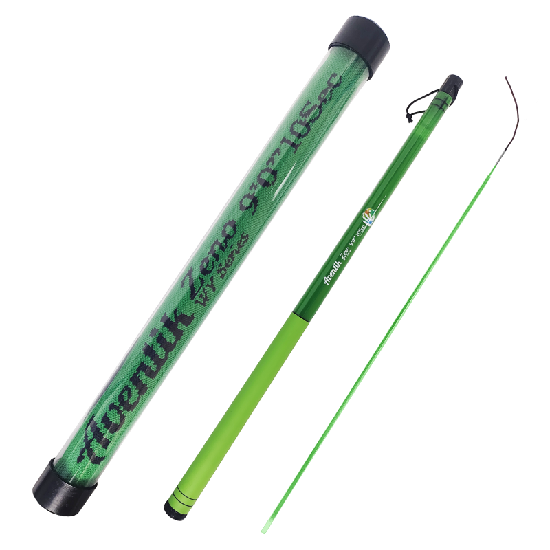 Aventik Zeno S2-Glass Tenkara Rod with 2 Extra Rod Sections 10 Sec in 9ft Excellent Durability and Strength, Collapsed to Only 14.6in, 6:4 Soft M-Action, Super Lightweight and Compact, Elegant Transparent Color Super Eye-catching