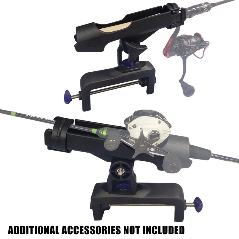 Adjustable Powerlock Kayak Rod Holder for Boats 360 Degree Fishing with Mounting Base